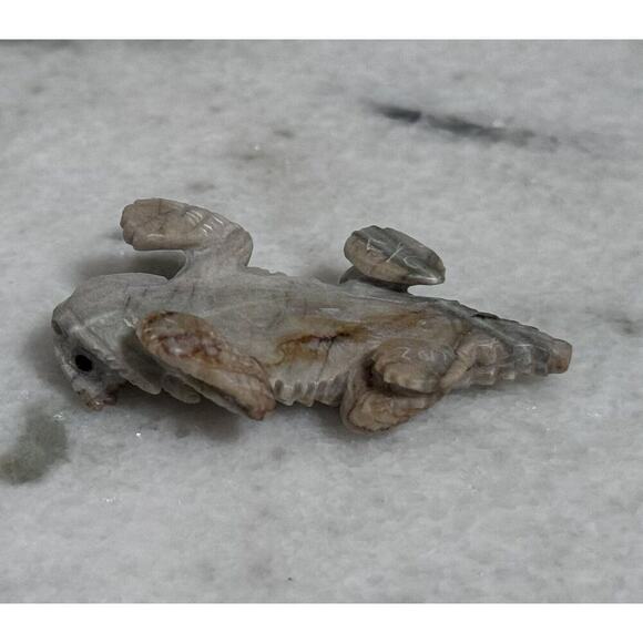 Zuni Fabian Cheama Signed Horned Toad Fetish Stone - Picture 12 of 14